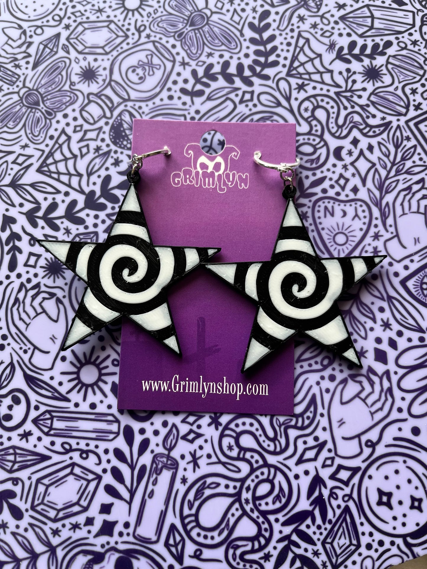 Spiral Star Earrings