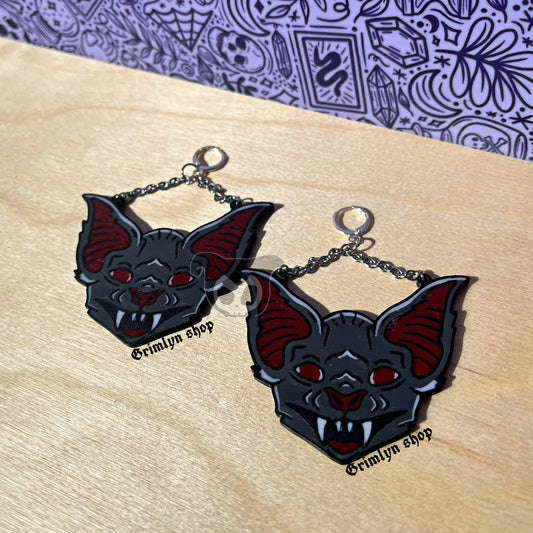 Bat Face Earrings